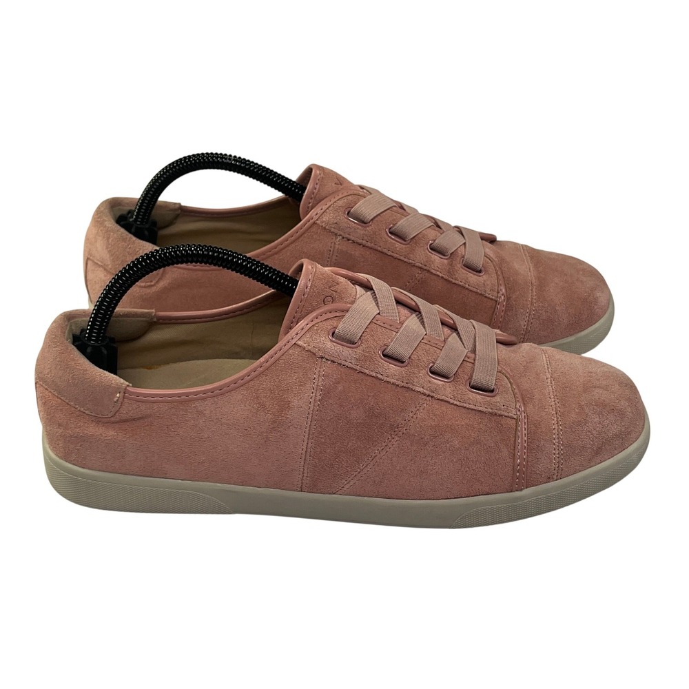Vionic Jean Sneakers Womens 10W Pink Suede Orthotic Slip On Casual Walking Shoes
